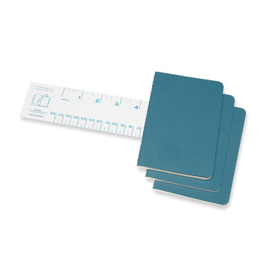MOLESKINE Notizheft Cahier 3er Set A6 647629612 blau, blanco 64 Blatt