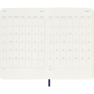 MOLESKINE Agenda Classic Pocket 2026 DSB2012WN2Y26 1W/1S saphir SC 9x14cm
