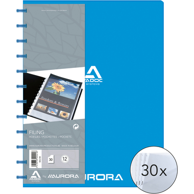 ADOC Cartella ad anelli Standard A4 5832.400 blu 30 sacchi