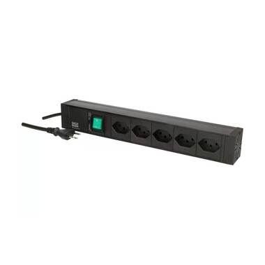 Bachmann multipresa PDU 5x T13, >1HE interruttore, Nero