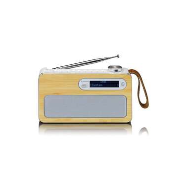 Lenco DAB+ Radio PDR-040 Bambus/Weiss
