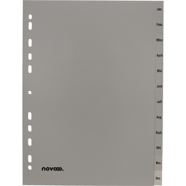 NOVOOO Répertoires PP A4 40948 gris Jan-Dez DE