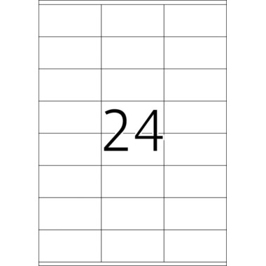 HERMA Universal-Etikett. 70,0x36,0mm 4360 weiss 600 St./25 Blatt