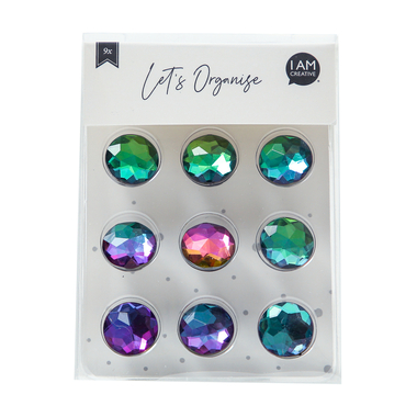 I AM CREATIVE Magnet Juwel Let`s Organize 4035.56 Acrylglas, bunt 9 Stück