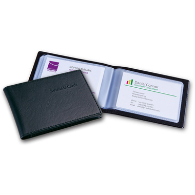 SIGEL Visitenkartenmappe 75x110mm VZ170 schwarz bis 40 Karten