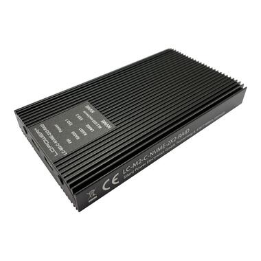 LC-Power Boîtier externe LC-M2-C-NVME-2X2-RAID M2/U.2 SSD