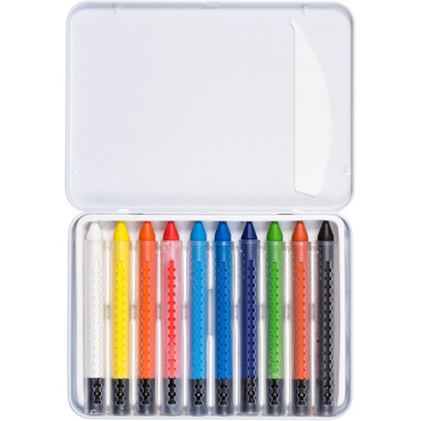 NOVOOO Wachsmalkreide 93361-0008 10 Farben, wasserfest