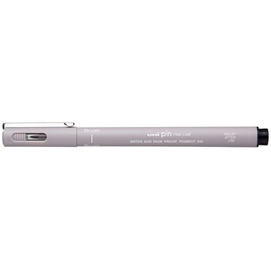 UNI-BALL Fineliner Pin Brush PINBR-200(S) LIGHT GREY hellgrau