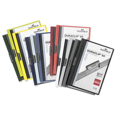 DURABLE Classeur à pince DURACLIP 60 220907 pour 60 feuilles A4 bleu foncé