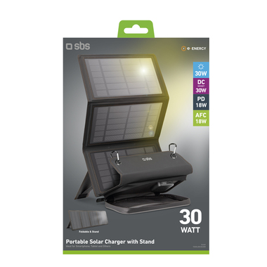 Caricabatterie con pannello solare e stand | SBS
