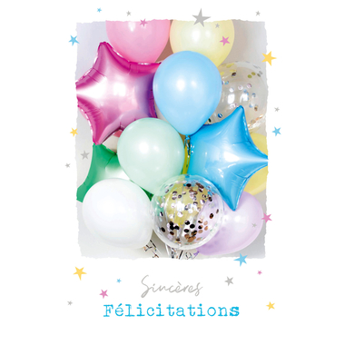 ABC Biglietto d'auguri FR B6 53220 Palloncini