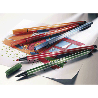 STABILO Stylo Fibre Pen 68 1mm 6810-6 10 couleurs