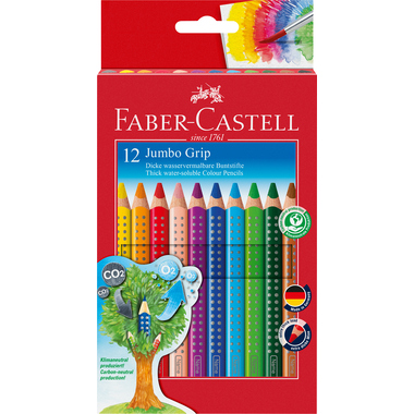 FABER-CASTELL Matite colorate Jumbo Grip 110912 12 colori