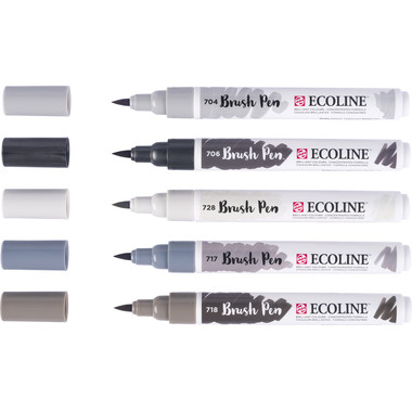 TALENS Ecoline Brush Pen Set 11509937 grey 5 Stück