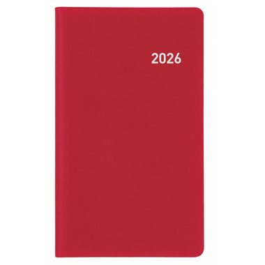 BIELLA Agenda Paris 2026 851512470026U 1M/2P rouge vin ML 7.5x12.6cm