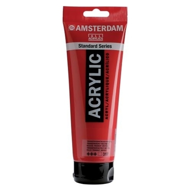 AMSTERDAM Peinture acrylique 250ml 17123170 transp.rouge m. 317