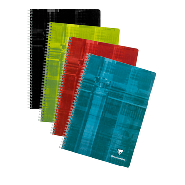 CLAIREFONTAINE Spiralheft A4 68162C ass., kariert, 5mm 90 Blatt