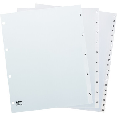 KOLMA Register Vista A4+ 21.405.00 transparent 1-5