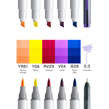 COPIC Marker Ciao Manga Set 22075589 Kaito 6 Stück