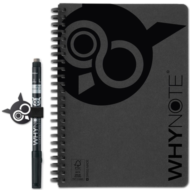 WHYNOTE Carnet A5 WNBOK001 kit de démarrage, noir