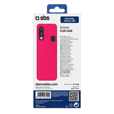 Cover fluo morbida e leggera per Samsung Galaxy A40