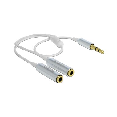 Delock Audio-Kabel Klinke 3.5 mm, male – female, 0.25 m Weiss