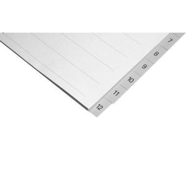 BIELLA Register PP A4 47141200U grau 1-12