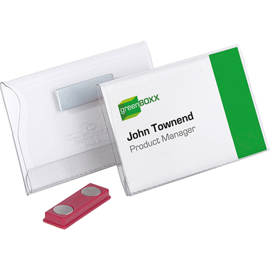 DURABLE Namensschild mit Magnet 811719 transp., PVC, 54x90mm 25 Stk.