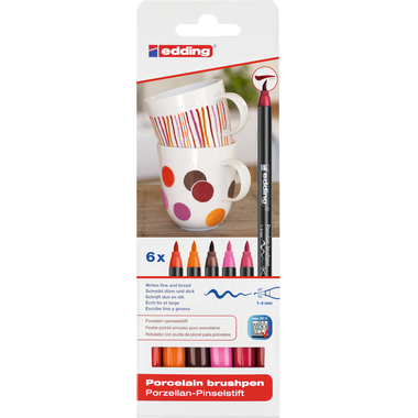 EDDING Porzellanmarker 4200 1-4mm 4200-E6-Warm 6 Warm Colours