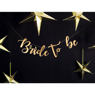 PARTYDECO Guirlande 80x19cm GRL85-019M Bride to be, doré