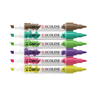 TALENS Ecoline Duotip Botanic Set 11609912 6 couleurs