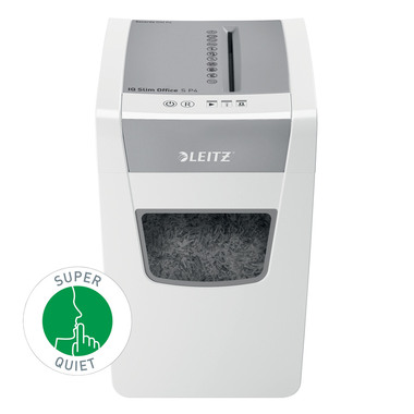 LEITZ Aktenvernichter IQ Slim Office 8098-00-00 P4 12 Blatt sehr leise