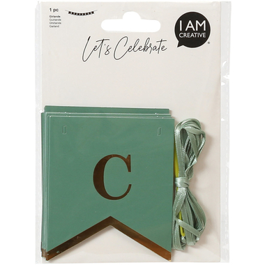 I AM CREATIVE Mini Fanion Fête, 2m 6010.974 menthe