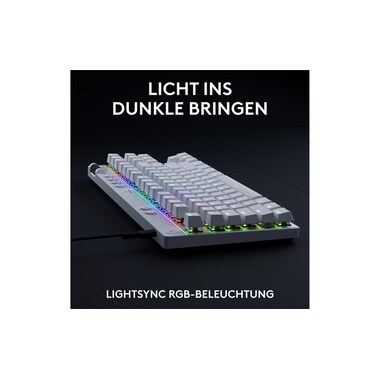 Logitech Clavier de gaming Pro X TKL Rapid Blanc