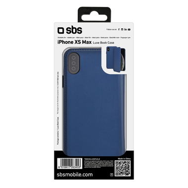 Custodia a libro effetto pelle per iPhone XS Max
