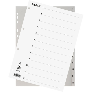 BIELLA Register PP A4 47141200U grau 1-12