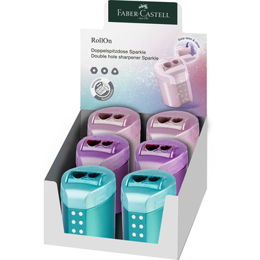 FABER-CASTELL Doppelspitzer 183900 RollOn Sparkle sortiert