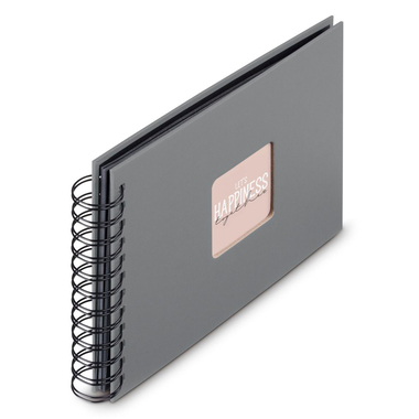 HAMA Spiralalbum Fine Art 24x17cm 9839 steingrau 25 Blatt