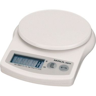 MAUL Balance lettre MAULalpha 2000g 22.60 1g blanc