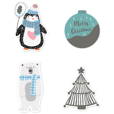 I AM CREATIVE Sticker X-mas II 4087.507 4 feuilles à 48 pièces