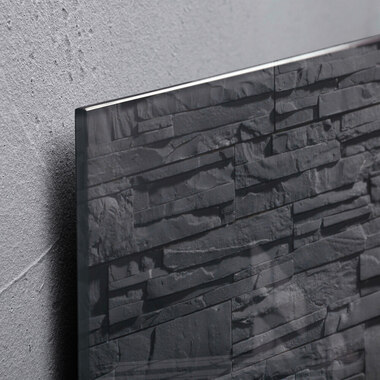 SIGEL Tableau magnétique en verre GL149 Slate Pierre 910x460x15mm