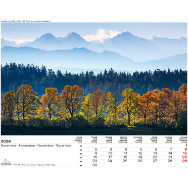 CALENDARIA Bildkalender 2026 9783036205083 Swiss Panorama ML 40x31cm