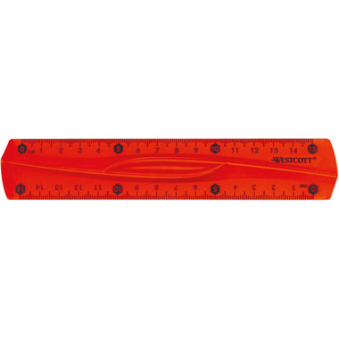 WESTCOTT Lineal, flexibel E-10220 00 15cm blau/rot/grün