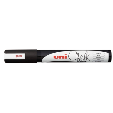 UNI-BALL Chalk Marker 1.8-2.5mm PWE-5M BLACK schwarz, Rundspitze