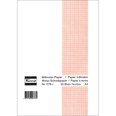 FAVORIT Block A4 1778 C weiss 80g 25 Blatt
