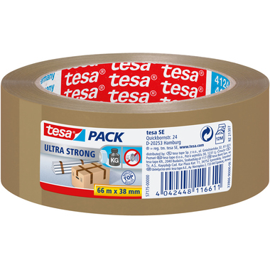 TESA Tesapack ultra strong 38mmx66m 571750000 braun, reissfest