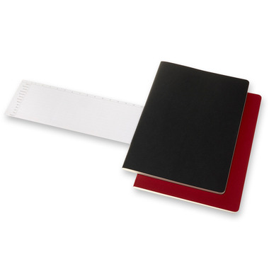 MOLESKINE Notizheft Karton A4 602527 liniert,BK/cranb.,120S. 2 Stk.