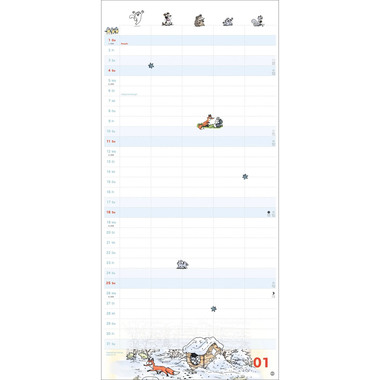 HEYE Calendrier familial 2026 23015+26 Simons Katze DE 21x45cm
