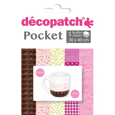 DECOPATCH Papier Pocket Nr. 3 DP003O 5 Blatt à 30x40cm