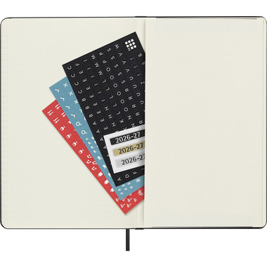 MOLESKINE Wochen-Notizkalender 26/27 DHB18WN3Y27 18M liniert HC schwarz 13x21cm